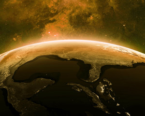 Wall Mural - earth at night