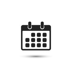 Fototapete - Calendar icon vector. Simple calendar symbol for web site design, logo, app isolated on white.