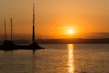 Wall Mural - sunset at balaton