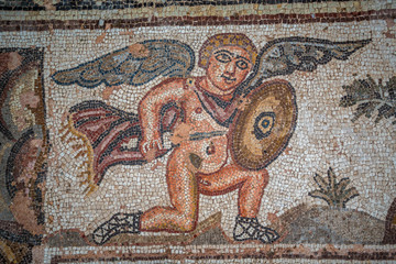 Famous roman Paphos Mosaics, Cyprus