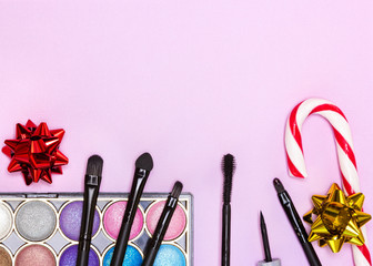 Wall Mural - Christmas makeup cosmetics