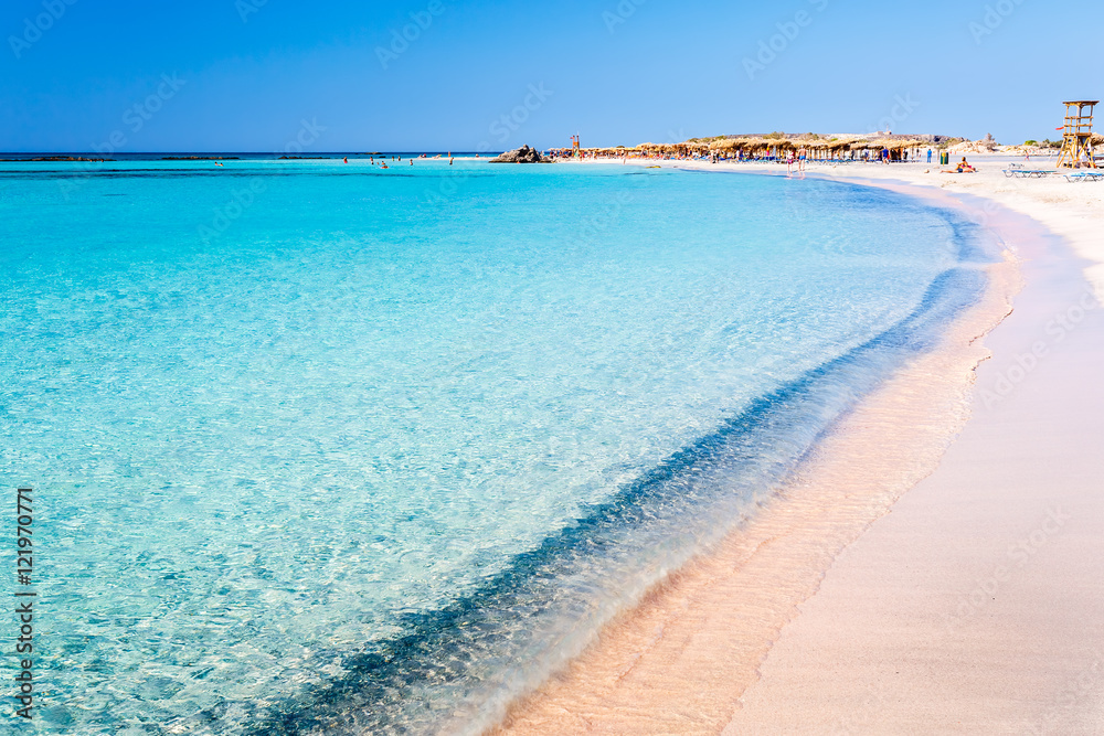 Obraz na płótnie Clear water on Elafonisi beach. Crete. Greece. w salonie
