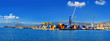 Panorama of cargo terminal Genoa Port with colorful containers