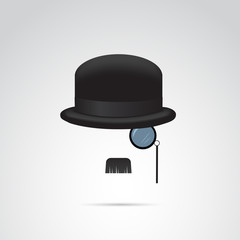 Wall Mural - retro gentleman vector icon.