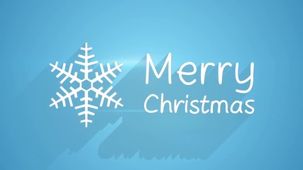 Sticker - merry christmas card with long shadows 4k (4096x2304)
