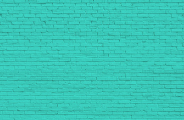 Wall Mural - Turquoise brick wall