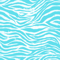 Wall Mural - Zebra light blue pattern