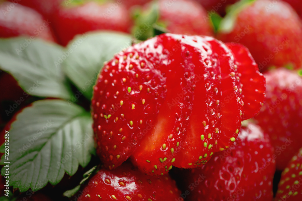 Fresh strawberry background