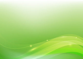 Poster - Green abstract background lighting curve and layer element vecto