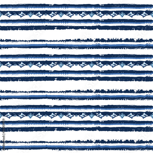 Hand drawn striped seamless pattern,  tribal vintage background, ethnic print