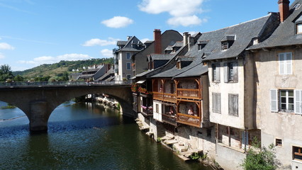 Wall Mural - Village d'Espalion en Aveyron