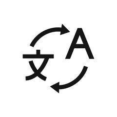 Poster - Translating icon in simple style on a white background vector illustration