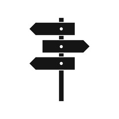 Poster - Direction signs icon in simple style on a white background vector illustration