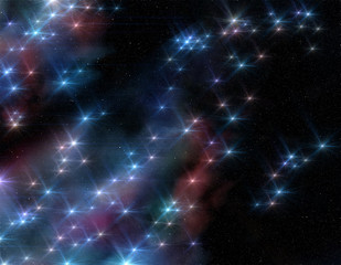 Wall Mural - BEAUTIFUL star background. Twinkle of fireflies.