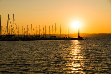 Wall Mural - sunset at balaton, siofok