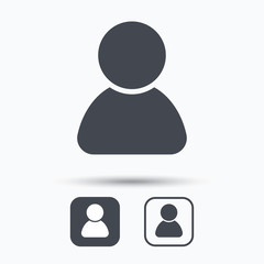 Fototapete - User icon. Human person sign.