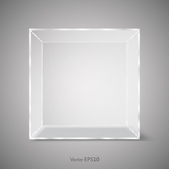 Aufkleber - Vector Transparent Glass Cube