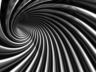 Wall Mural - dark metallic twist spiral tunnel background