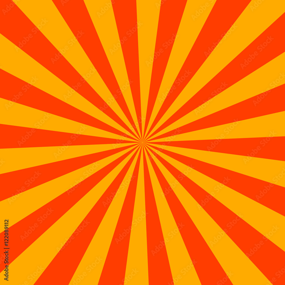 Sun Rey Pattern Sun ray pattern vector illustration. red and orange rays background ...