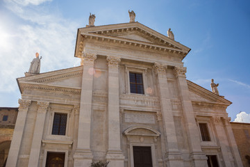 Wall Mural - Facade of Santa Maria Assunta Cathedral in Urbino, Marche, Italy