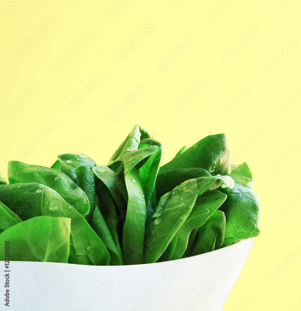 Fresh green organic spinach Healthy Eating Stock Photo | Adobe Stock