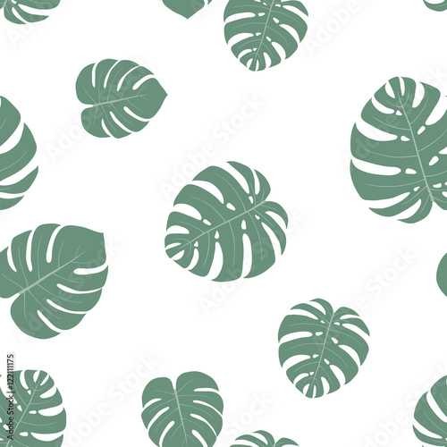 Stoffe zum Nähen Nahtlose Muster mit handgezeichneten tropischen monstera