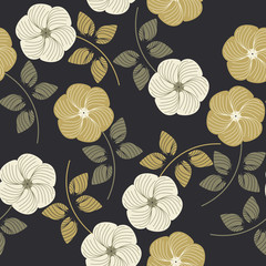 Naklejka na meble Stylish seamless pattern with beautiful flowers
