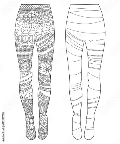 tights, Coloring book page for adult and children - Buy this stock