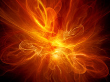 Fiery Red Flame Fractal