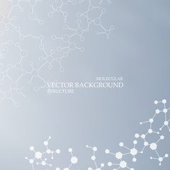 Wall Mural - structure molecule and communication dna, atom, neurons. science concept for your design. connected 