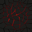 Abstract vector background with cracked ground and lava. Eps 10