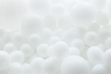 Background of white balloons