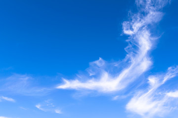 Aufkleber - blue sky with soft white clouds  copy space 