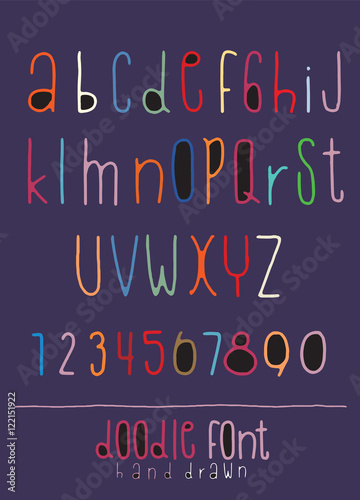 Hand drawn alphabet font,pen stroke alphabet,modern style - Buy this