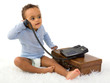 Toddler on the phone