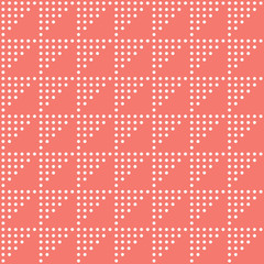 Wall Mural - seamless pink dotted triangle pattern.