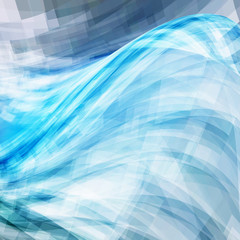 Poster - Background with blue water wave. Vector pattern