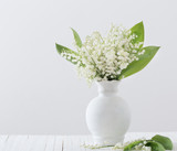 spring flowers on white background