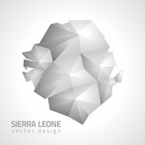 Fototapeta Paryż - Sierra Leone mosaic vector grey polygonal map