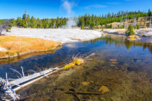 Firehole River In Yellowstone National Park