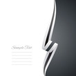 Abstract white black ribbon right side brochure vector