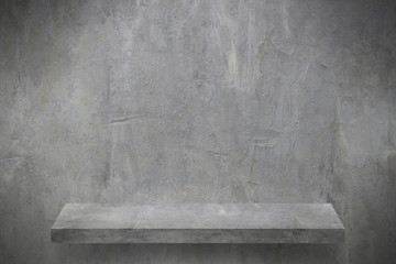 Poster - cement wall with shelf for product display