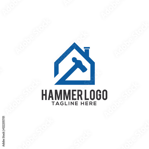 Hammer Creative Concept Logo Design Stock Vector Adobe Stock