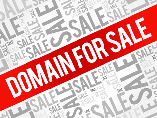 Poster - DOMAIN FOR SALE words cloud, business concept background