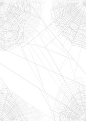 Wall Mural - grey and black thin spider web in four corners