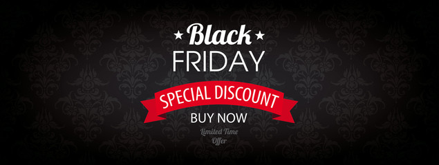 Canvas Print - Black Friday Header Wallpaper Ornaments