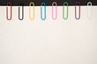 Paper Clips on white background.