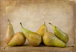 Pears still life on grunge background