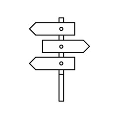 Poster - Direction signs icon in outline style on a white background vector illustration