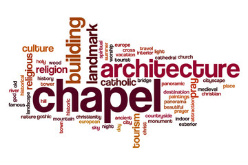 Wall Mural - Chapel word cloud